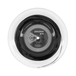 Dunlop Tennissaite Explosive Bite (Haltbarkeit+Spin) Schwarz 200m Rolle