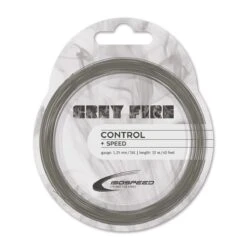 IsoSpeed Tennissaite Grey Fire (Haltbarkeit+Kontrolle) Grau 12m Set