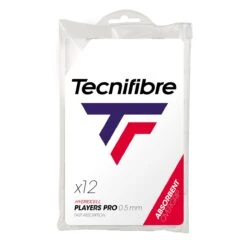 Tecnifibre Overgrip Players Pro 0.5mm (Schweissabsorption) Weiss - 12er Zip Beutel