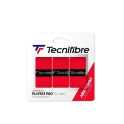 Tecnifibre Overgrip Players Pro 0.5mm (Schweissabsorption) Rot 3er