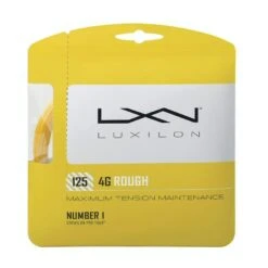 Luxilon Tennissaite 4G Rough (Haltbarkeit+Spin) Gelb 12m Set