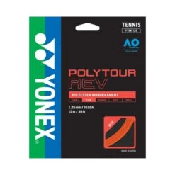 Yonex Tennissaite Poly Tour Rev (Haltbarkeit+Spin) Orange 12m Set