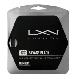 Besaitung Mit Tennissaite Luxilon Savage 1.27 (Haltbarkeit+Spin) Schwarz
